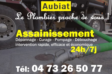 assainissement Aubiat - vidange Aubiat - curage Aubiat - pompage Aubiat - eaux usées Aubiat - camion pompe Aubiat