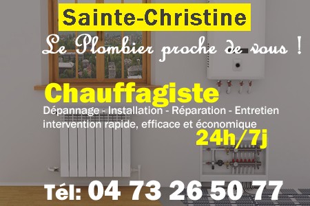 chauffage Sainte-Christine - depannage chaudiere Sainte-Christine - chaufagiste Sainte-Christine - installation chauffage Sainte-Christine - depannage chauffe eau Sainte-Christine