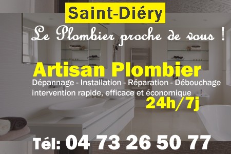 Plombier Saint-Diéry - Plomberie Saint-Diéry - Plomberie pro Saint-Diéry - Entreprise plomberie Saint-Diéry - Dépannage plombier Saint-Diéry