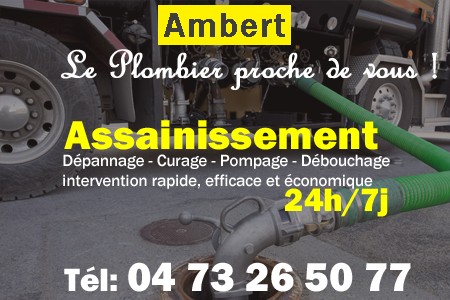 assainissement Ambert - vidange Ambert - curage Ambert - pompage Ambert - eaux usées Ambert - camion pompe Ambert