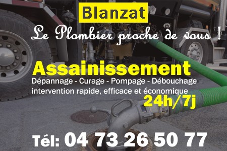 assainissement Blanzat - vidange Blanzat - curage Blanzat - pompage Blanzat - eaux usées Blanzat - camion pompe Blanzat