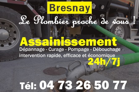 assainissement Bresnay - vidange Bresnay - curage Bresnay - pompage Bresnay - eaux usées Bresnay - camion pompe Bresnay