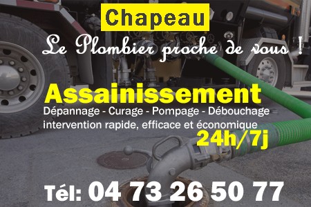 assainissement Chapeau - vidange Chapeau - curage Chapeau - pompage Chapeau - eaux usées Chapeau - camion pompe Chapeau