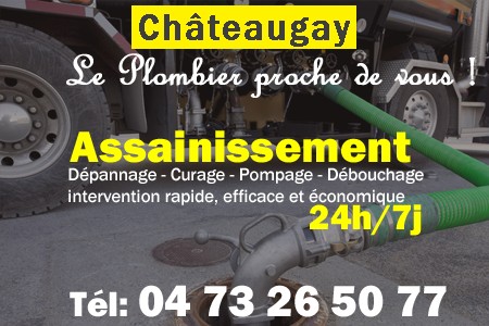 assainissement Châteaugay - vidange Châteaugay - curage Châteaugay - pompage Châteaugay - eaux usées Châteaugay - camion pompe Châteaugay
