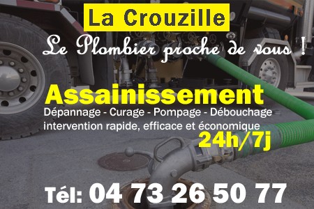 assainissement La Crouzille - vidange La Crouzille - curage La Crouzille - pompage La Crouzille - eaux usées La Crouzille - camion pompe La Crouzille