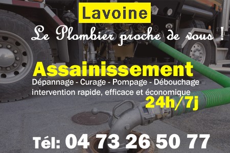 assainissement Lavoine - vidange Lavoine - curage Lavoine - pompage Lavoine - eaux usées Lavoine - camion pompe Lavoine