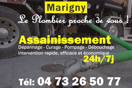 assainissement Marigny - vidange Marigny - curage Marigny - pompage Marigny - eaux usées Marigny - camion pompe Marigny