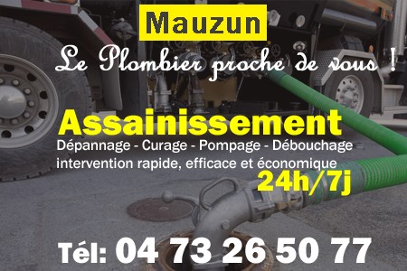 assainissement Mauzun - vidange Mauzun - curage Mauzun - pompage Mauzun - eaux usées Mauzun - camion pompe Mauzun