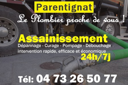 assainissement Parentignat - vidange Parentignat - curage Parentignat - pompage Parentignat - eaux usées Parentignat - camion pompe Parentignat