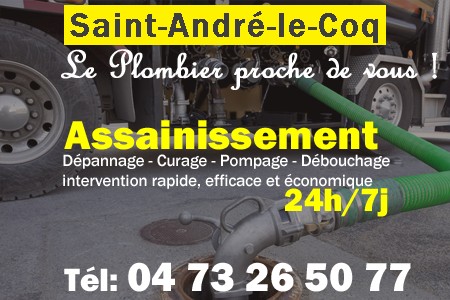 assainissement Saint-André-le-Coq - vidange Saint-André-le-Coq - curage Saint-André-le-Coq - pompage Saint-André-le-Coq - eaux usées Saint-André-le-Coq - camion pompe Saint-André-le-Coq