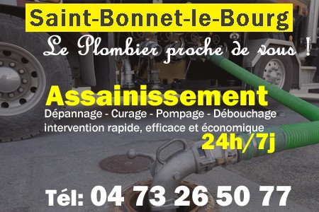 assainissement Saint-Bonnet-le-Bourg - vidange Saint-Bonnet-le-Bourg - curage Saint-Bonnet-le-Bourg - pompage Saint-Bonnet-le-Bourg - eaux usées Saint-Bonnet-le-Bourg - camion pompe Saint-Bonnet-le-Bourg