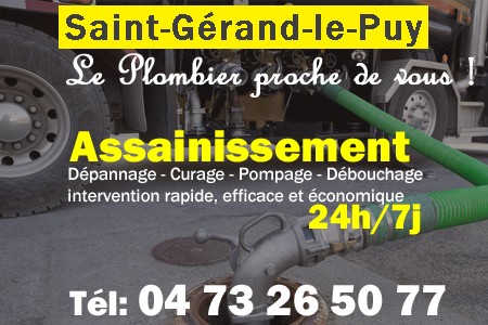 assainissement Saint-Gérand-le-Puy - vidange Saint-Gérand-le-Puy - curage Saint-Gérand-le-Puy - pompage Saint-Gérand-le-Puy - eaux usées Saint-Gérand-le-Puy - camion pompe Saint-Gérand-le-Puy