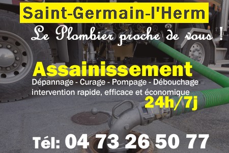 assainissement Saint-Germain-l'Herm - vidange Saint-Germain-l'Herm - curage Saint-Germain-l'Herm - pompage Saint-Germain-l'Herm - eaux usées Saint-Germain-l'Herm - camion pompe Saint-Germain-l'Herm