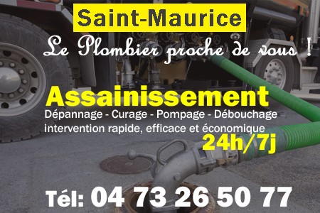 assainissement Saint-Maurice - vidange Saint-Maurice - curage Saint-Maurice - pompage Saint-Maurice - eaux usées Saint-Maurice - camion pompe Saint-Maurice