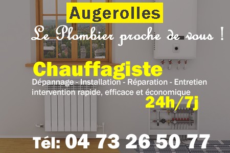 chauffage Augerolles - depannage chaudiere Augerolles - chaufagiste Augerolles - installation chauffage Augerolles - depannage chauffe eau Augerolles