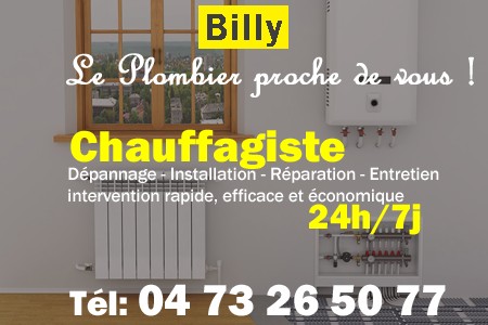 chauffage Billy - depannage chaudiere Billy - chaufagiste Billy - installation chauffage Billy - depannage chauffe eau Billy