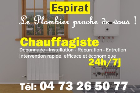 chauffage Espirat - depannage chaudiere Espirat - chaufagiste Espirat - installation chauffage Espirat - depannage chauffe eau Espirat