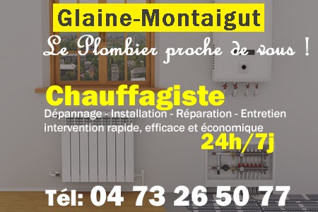 chauffage Glaine-Montaigut - depannage chaudiere Glaine-Montaigut - chaufagiste Glaine-Montaigut - installation chauffage Glaine-Montaigut - depannage chauffe eau Glaine-Montaigut