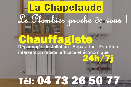 chauffage La Chapelaude - depannage chaudiere La Chapelaude - chaufagiste La Chapelaude - installation chauffage La Chapelaude - depannage chauffe eau La Chapelaude