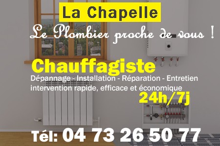 chauffage La Chapelle - depannage chaudiere La Chapelle - chaufagiste La Chapelle - installation chauffage La Chapelle - depannage chauffe eau La Chapelle