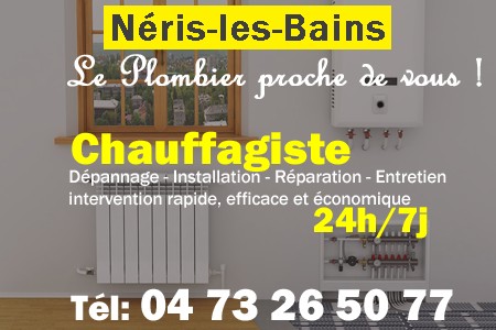 chauffage Néris-les-Bains - depannage chaudiere Néris-les-Bains - chaufagiste Néris-les-Bains - installation chauffage Néris-les-Bains - depannage chauffe eau Néris-les-Bains