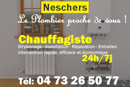 chauffage Neschers - depannage chaudiere Neschers - chaufagiste Neschers - installation chauffage Neschers - depannage chauffe eau Neschers