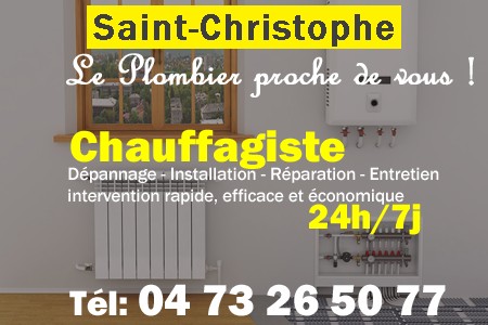 chauffage Saint-Christophe - depannage chaudiere Saint-Christophe - chaufagiste Saint-Christophe - installation chauffage Saint-Christophe - depannage chauffe eau Saint-Christophe