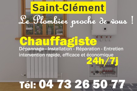 chauffage Saint-Clément - depannage chaudiere Saint-Clément - chaufagiste Saint-Clément - installation chauffage Saint-Clément - depannage chauffe eau Saint-Clément