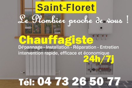 chauffage Saint-Floret - depannage chaudiere Saint-Floret - chaufagiste Saint-Floret - installation chauffage Saint-Floret - depannage chauffe eau Saint-Floret