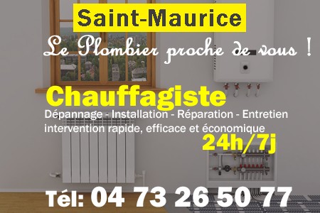 chauffage Saint-Maurice - depannage chaudiere Saint-Maurice - chaufagiste Saint-Maurice - installation chauffage Saint-Maurice - depannage chauffe eau Saint-Maurice