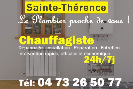 chauffage Sainte-Thérence - depannage chaudiere Sainte-Thérence - chaufagiste Sainte-Thérence - installation chauffage Sainte-Thérence - depannage chauffe eau Sainte-Thérence