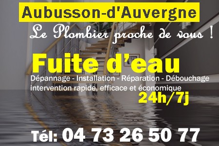 fuite Aubusson-d'Auvergne - fuite d'eau Aubusson-d'Auvergne - fuite wc Aubusson-d'Auvergne - recherche de fuite Aubusson-d'Auvergne - détection de fuite Aubusson-d'Auvergne - dépannage fuite Aubusson-d'Auvergne