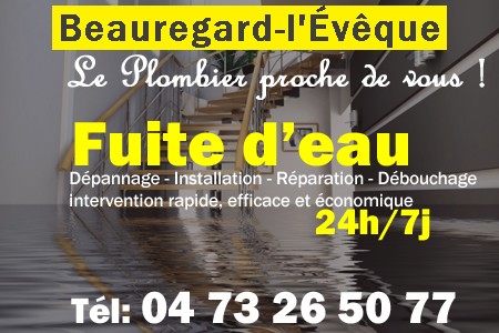 fuite Beauregard-l'Évêque - fuite d'eau Beauregard-l'Évêque - fuite wc Beauregard-l'Évêque - recherche de fuite Beauregard-l'Évêque - détection de fuite Beauregard-l'Évêque - dépannage fuite Beauregard-l'Évêque