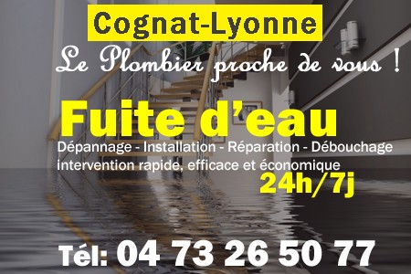 fuite Cognat-Lyonne - fuite d'eau Cognat-Lyonne - fuite wc Cognat-Lyonne - recherche de fuite Cognat-Lyonne - détection de fuite Cognat-Lyonne - dépannage fuite Cognat-Lyonne
