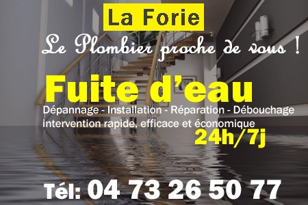 fuite La Forie - fuite d'eau La Forie - fuite wc La Forie - recherche de fuite La Forie - détection de fuite La Forie - dépannage fuite La Forie