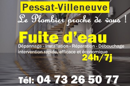 fuite Pessat-Villeneuve - fuite d'eau Pessat-Villeneuve - fuite wc Pessat-Villeneuve - recherche de fuite Pessat-Villeneuve - détection de fuite Pessat-Villeneuve - dépannage fuite Pessat-Villeneuve