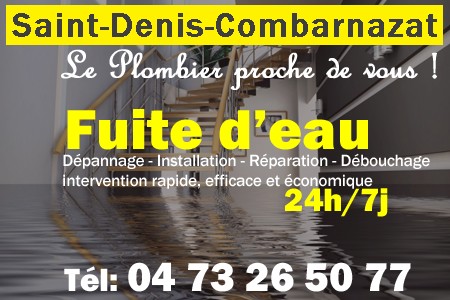 fuite Saint-Denis-Combarnazat - fuite d'eau Saint-Denis-Combarnazat - fuite wc Saint-Denis-Combarnazat - recherche de fuite Saint-Denis-Combarnazat - détection de fuite Saint-Denis-Combarnazat - dépannage fuite Saint-Denis-Combarnazat