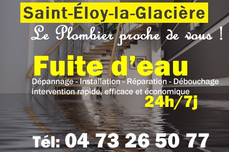 fuite Saint-Éloy-la-Glacière - fuite d'eau Saint-Éloy-la-Glacière - fuite wc Saint-Éloy-la-Glacière - recherche de fuite Saint-Éloy-la-Glacière - détection de fuite Saint-Éloy-la-Glacière - dépannage fuite Saint-Éloy-la-Glacière