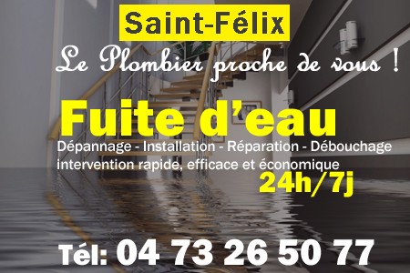 fuite Saint-Félix - fuite d'eau Saint-Félix - fuite wc Saint-Félix - recherche de fuite Saint-Félix - détection de fuite Saint-Félix - dépannage fuite Saint-Félix
