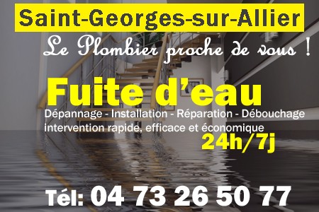 fuite Saint-Georges-sur-Allier - fuite d'eau Saint-Georges-sur-Allier - fuite wc Saint-Georges-sur-Allier - recherche de fuite Saint-Georges-sur-Allier - détection de fuite Saint-Georges-sur-Allier - dépannage fuite Saint-Georges-sur-Allier