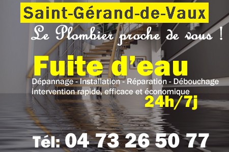 fuite Saint-Gérand-de-Vaux - fuite d'eau Saint-Gérand-de-Vaux - fuite wc Saint-Gérand-de-Vaux - recherche de fuite Saint-Gérand-de-Vaux - détection de fuite Saint-Gérand-de-Vaux - dépannage fuite Saint-Gérand-de-Vaux