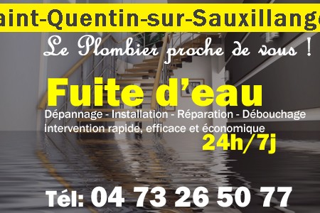 fuite Saint-Quentin-sur-Sauxillanges - fuite d'eau Saint-Quentin-sur-Sauxillanges - fuite wc Saint-Quentin-sur-Sauxillanges - recherche de fuite Saint-Quentin-sur-Sauxillanges - détection de fuite Saint-Quentin-sur-Sauxillanges - dépannage fuite Saint-Quentin-sur-Sauxillanges