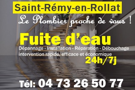 fuite Saint-Rémy-en-Rollat - fuite d'eau Saint-Rémy-en-Rollat - fuite wc Saint-Rémy-en-Rollat - recherche de fuite Saint-Rémy-en-Rollat - détection de fuite Saint-Rémy-en-Rollat - dépannage fuite Saint-Rémy-en-Rollat