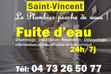 fuite Saint-Vincent - fuite d'eau Saint-Vincent - fuite wc Saint-Vincent - recherche de fuite Saint-Vincent - détection de fuite Saint-Vincent - dépannage fuite Saint-Vincent