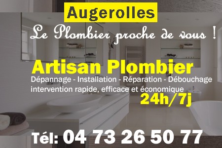 Plombier Augerolles - Plomberie Augerolles - Plomberie pro Augerolles - Entreprise plomberie Augerolles - Dépannage plombier Augerolles