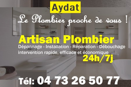 Plombier Aydat - Plomberie Aydat - Plomberie pro Aydat - Entreprise plomberie Aydat - Dépannage plombier Aydat