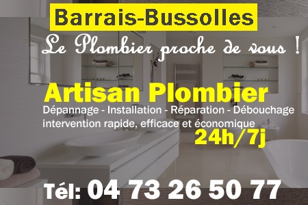 Plombier Barrais-Bussolles - Plomberie Barrais-Bussolles - Plomberie pro Barrais-Bussolles - Entreprise plomberie Barrais-Bussolles - Dépannage plombier Barrais-Bussolles
