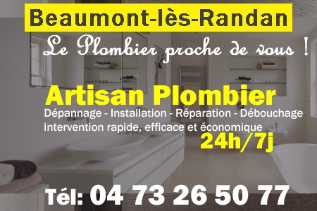 Plombier Beaumont-lès-Randan - Plomberie Beaumont-lès-Randan - Plomberie pro Beaumont-lès-Randan - Entreprise plomberie Beaumont-lès-Randan - Dépannage plombier Beaumont-lès-Randan