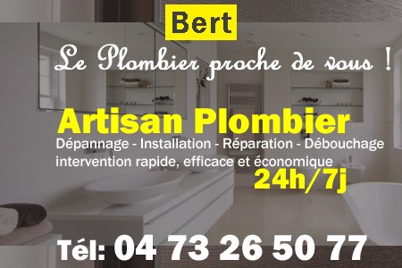 Plombier Bert - Plomberie Bert - Plomberie pro Bert - Entreprise plomberie Bert - Dépannage plombier Bert
