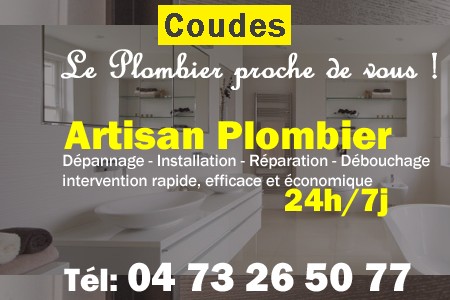 Plombier Coudes - Plomberie Coudes - Plomberie pro Coudes - Entreprise plomberie Coudes - Dépannage plombier Coudes